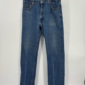 Vtg 1999 Levis 505 Regular Fit Jeans 36x36 Dark Wash Rinse Denim Mexico Y2K 90s